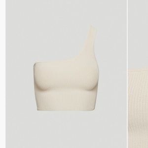ARITZIA Sculpt Knit One-Shoulder Cropped Tank